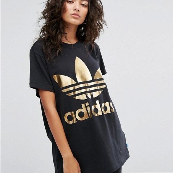 adidas Tops - ⚡️NWOT Adidas Originals Gold Trefoil Oversided Tee